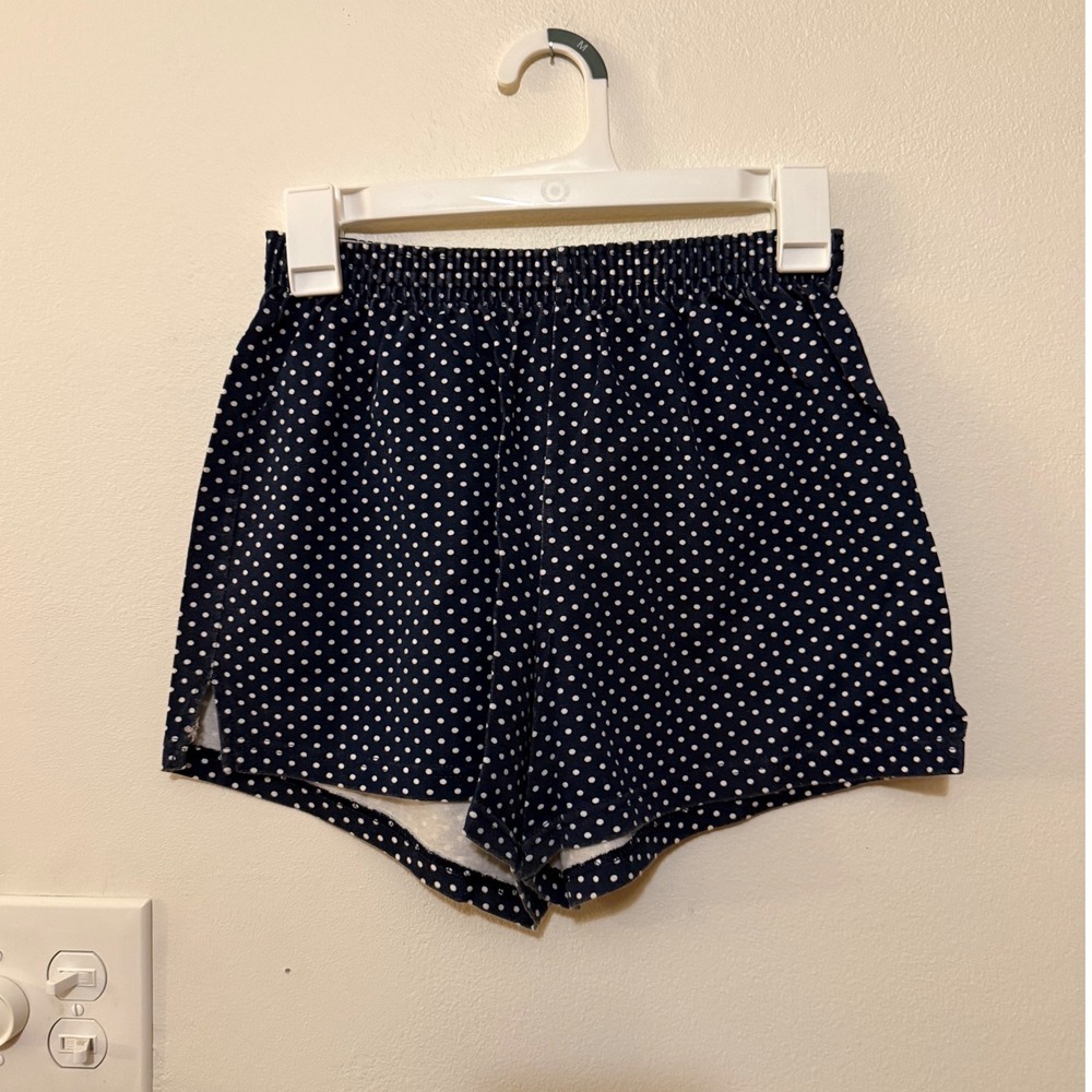Soffe Navy Polka Dot Cheer Athletic Shorts Size L NWOT Vintage Y2K